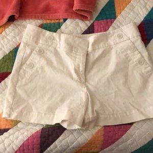 white loft shorts